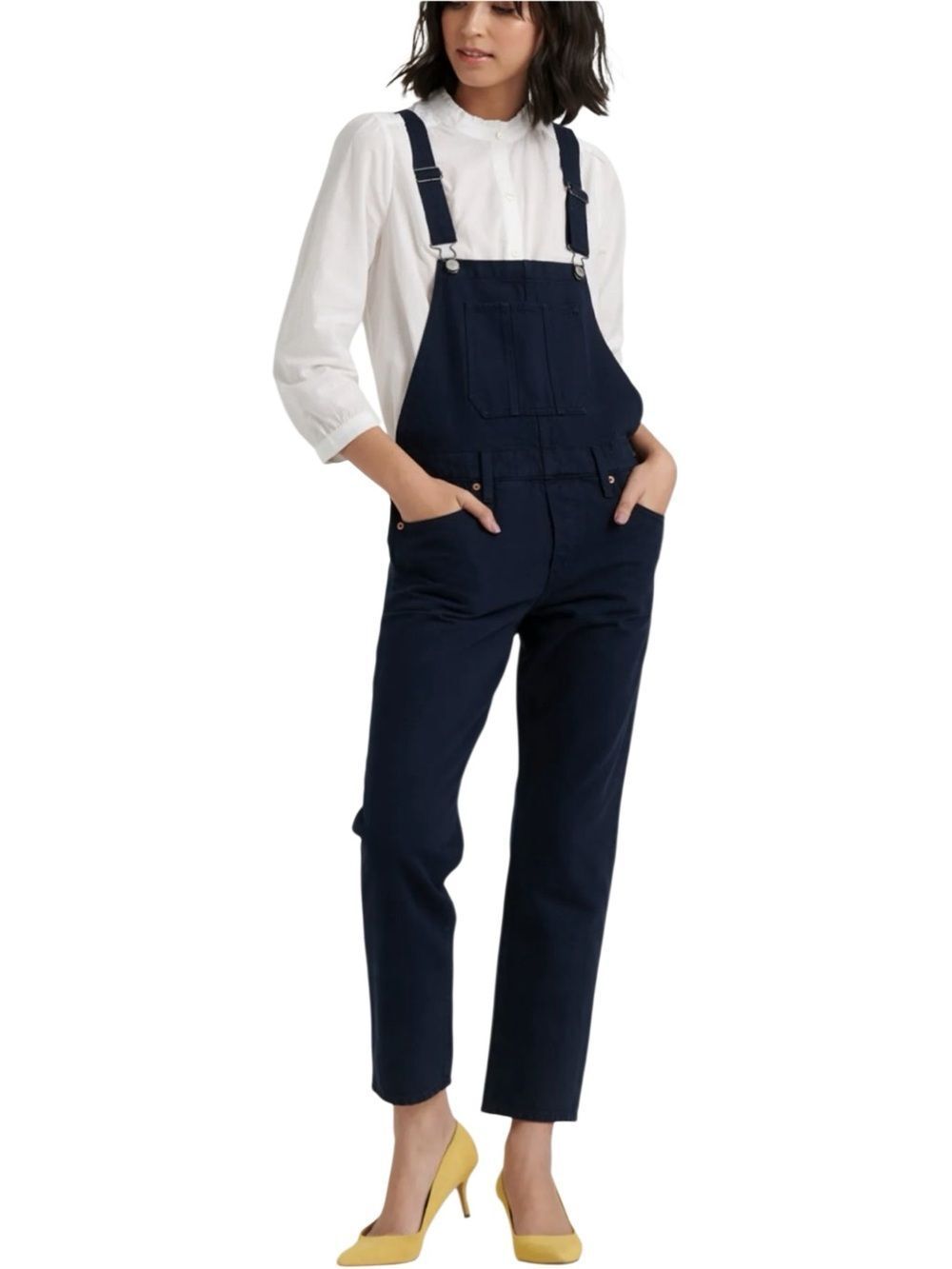 Lucky Brand Boyfriend Overall Dark Denim Size X-Small